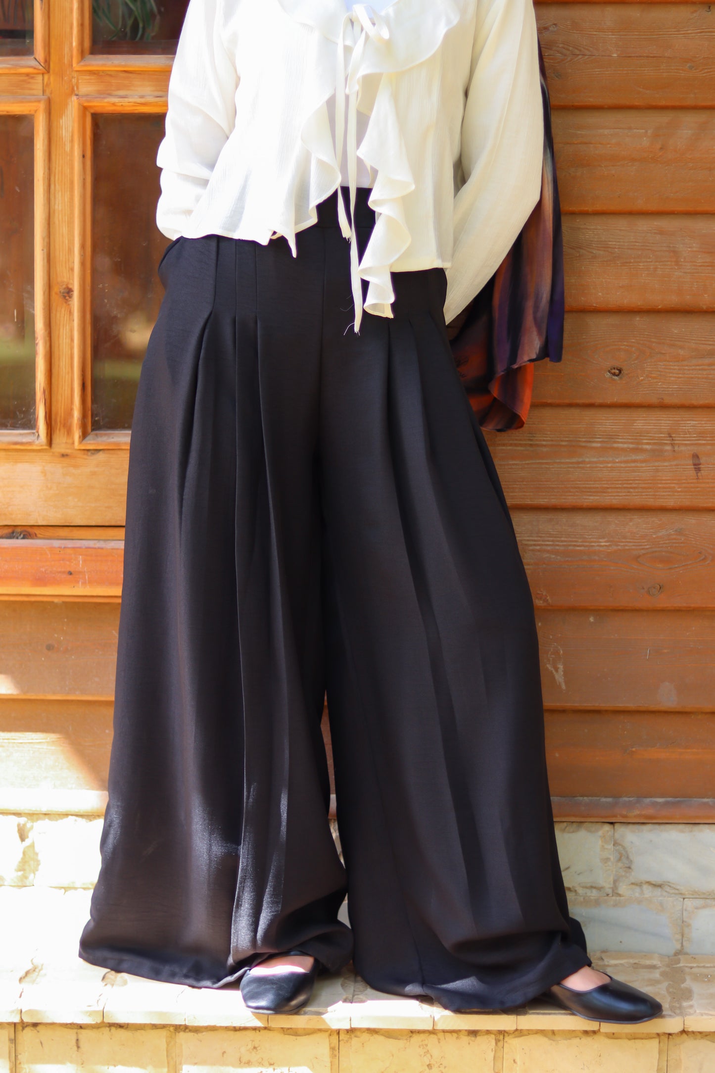 Terra Pleated Pants in Black