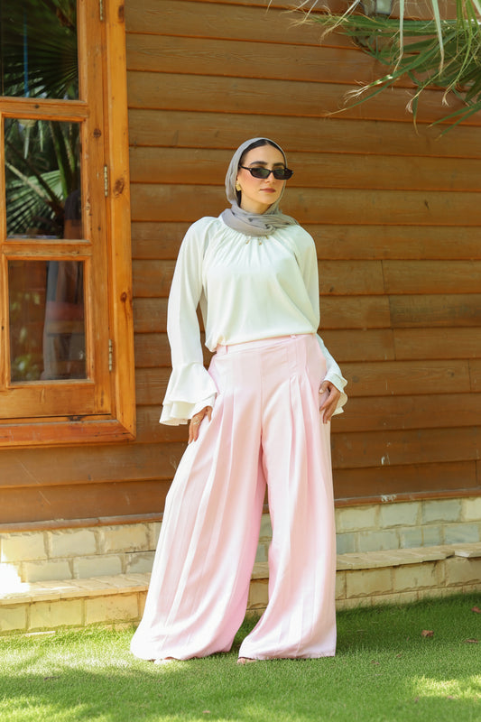 Terra Pleated Pants in Pink