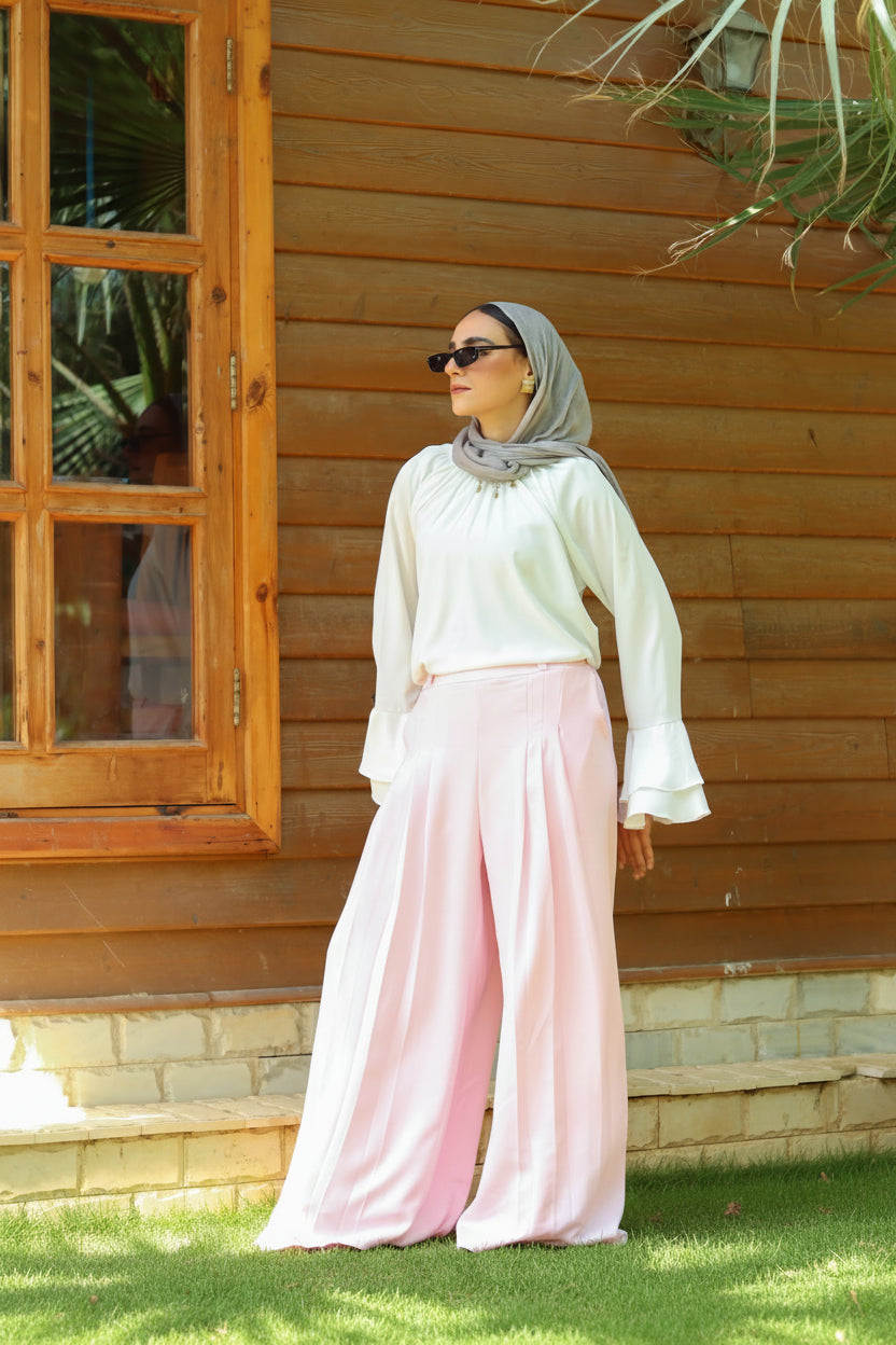Terra Pleated Pants in Pink