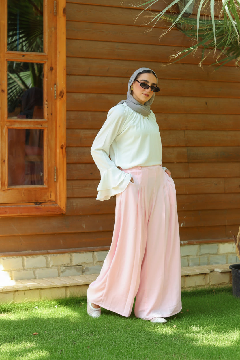 Terra Pleated Pants in Pink