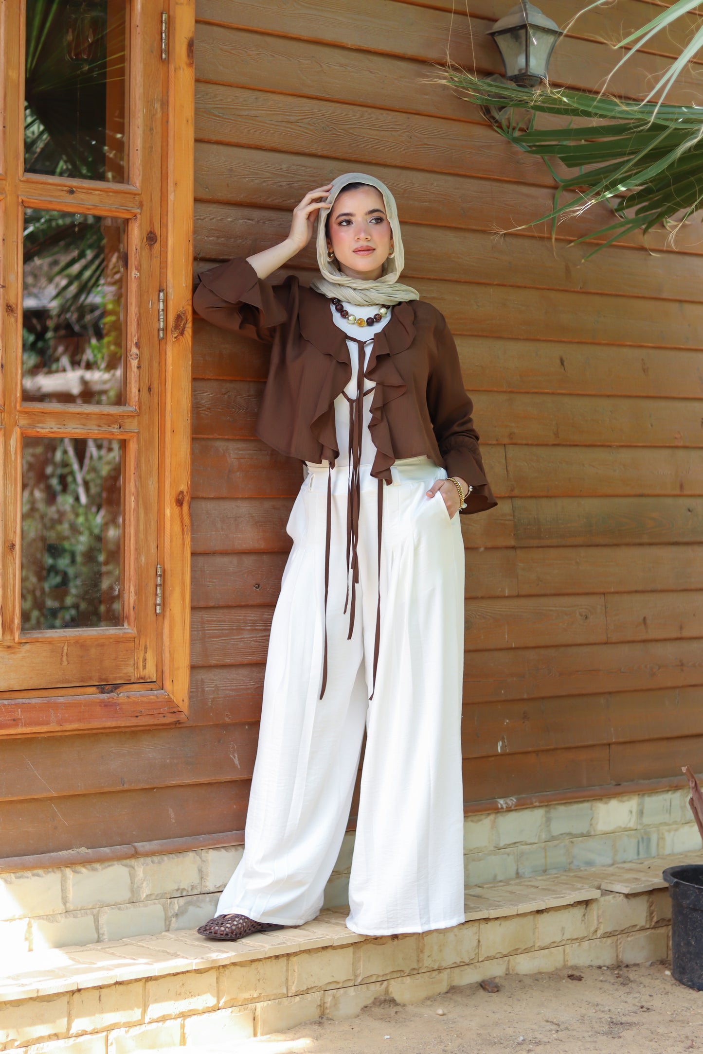 Terra Pleated Pants in White