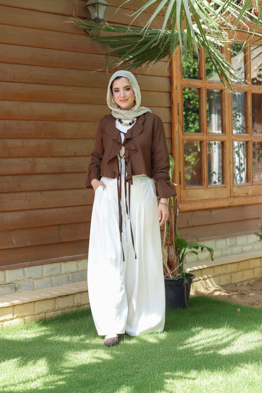 Terra Pleated Pants in White