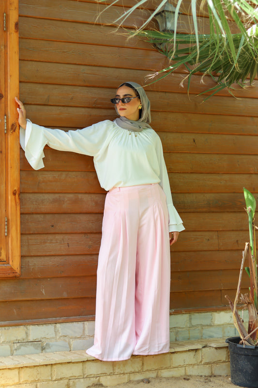 Terra Pleated Pants in Pink