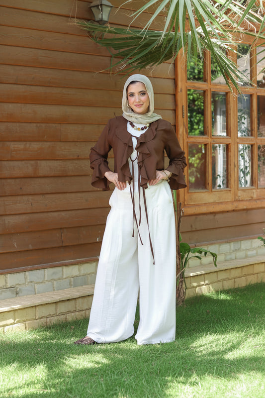 Terra Pleated Pants in White