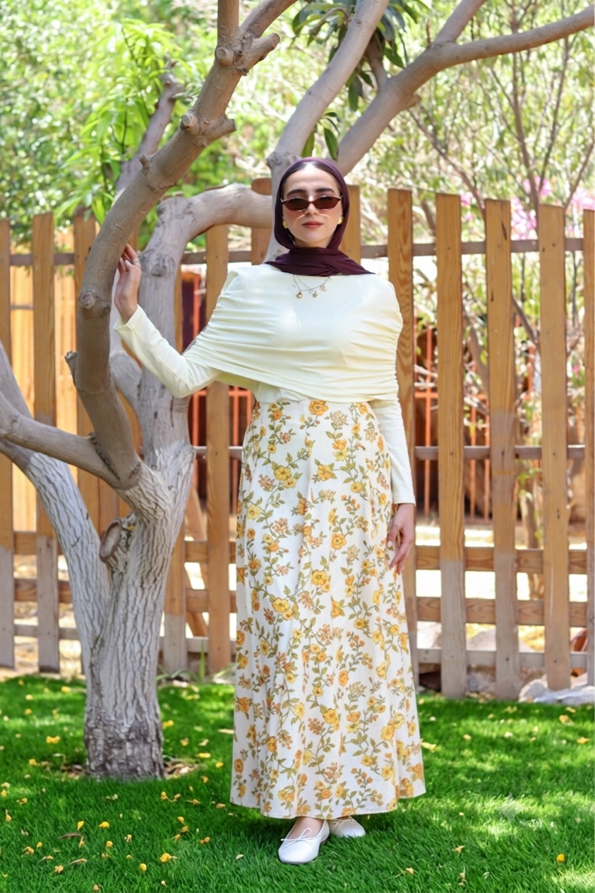 Tuscan Dream Floral Skirt