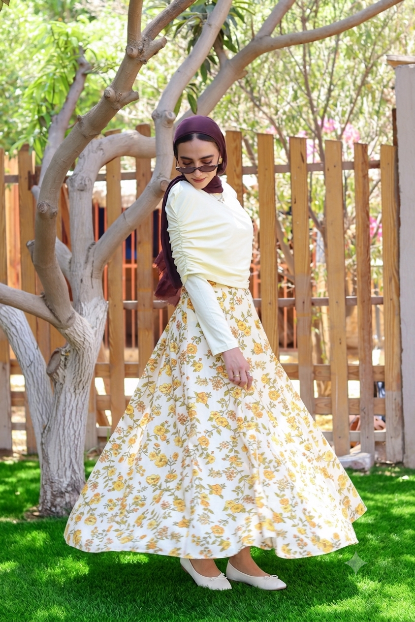 Tuscan Dream Floral Skirt