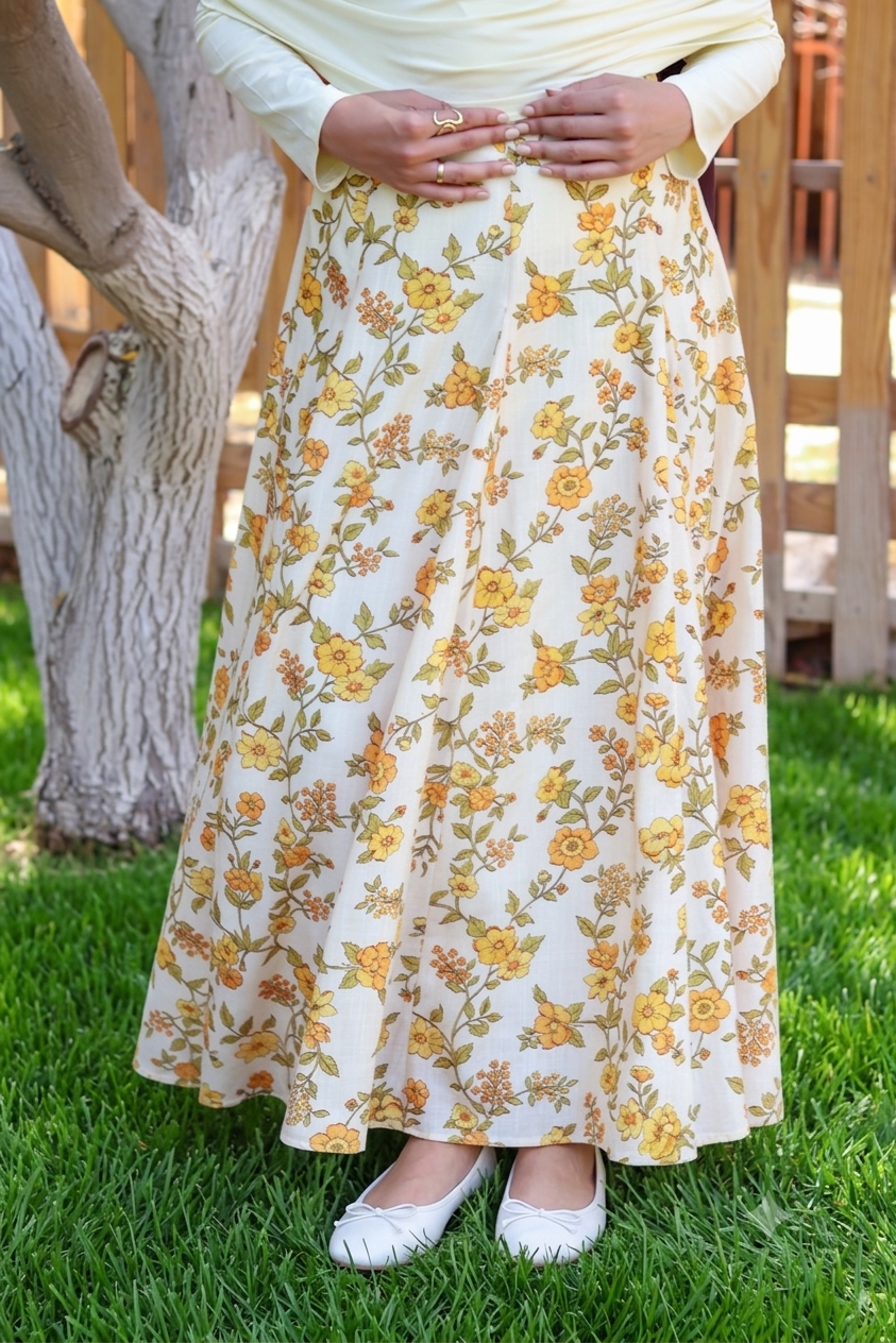 Tuscan Dream Floral Skirt