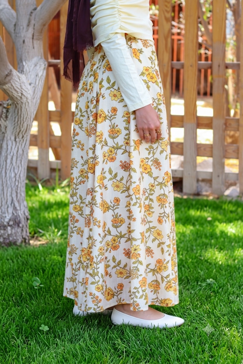Tuscan Dream Floral Skirt