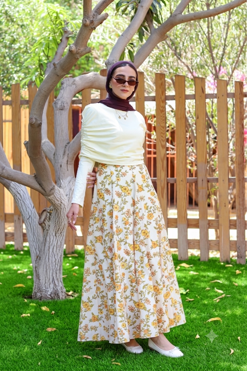 Tuscan Dream Floral Skirt