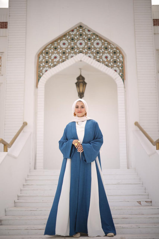 Two-color Abaya ONLY in Blue