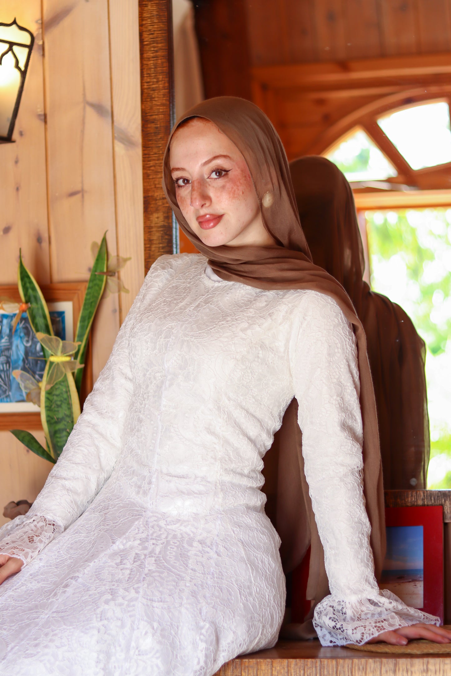Valencia Lace Gown in White
